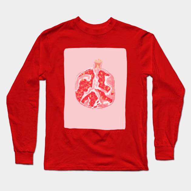 Pomegranate Long Sleeve T-Shirt by atg